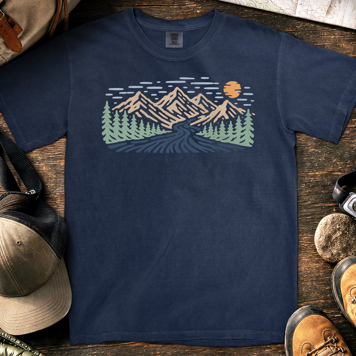 Mountaineering T-Shirt — True Navy