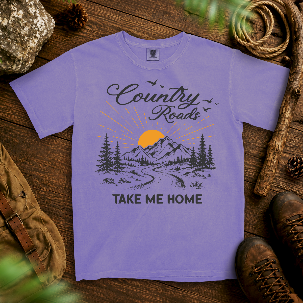Country Roads T-shirt — Violet