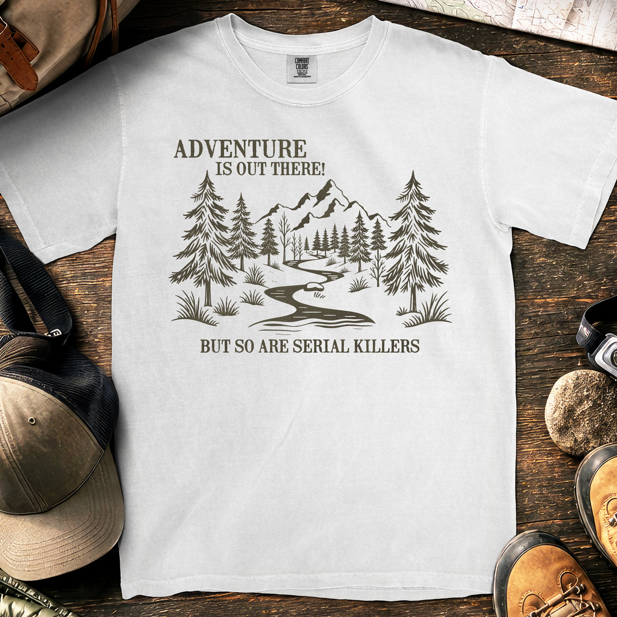 Adventure Meets Danger T-Shirt — White